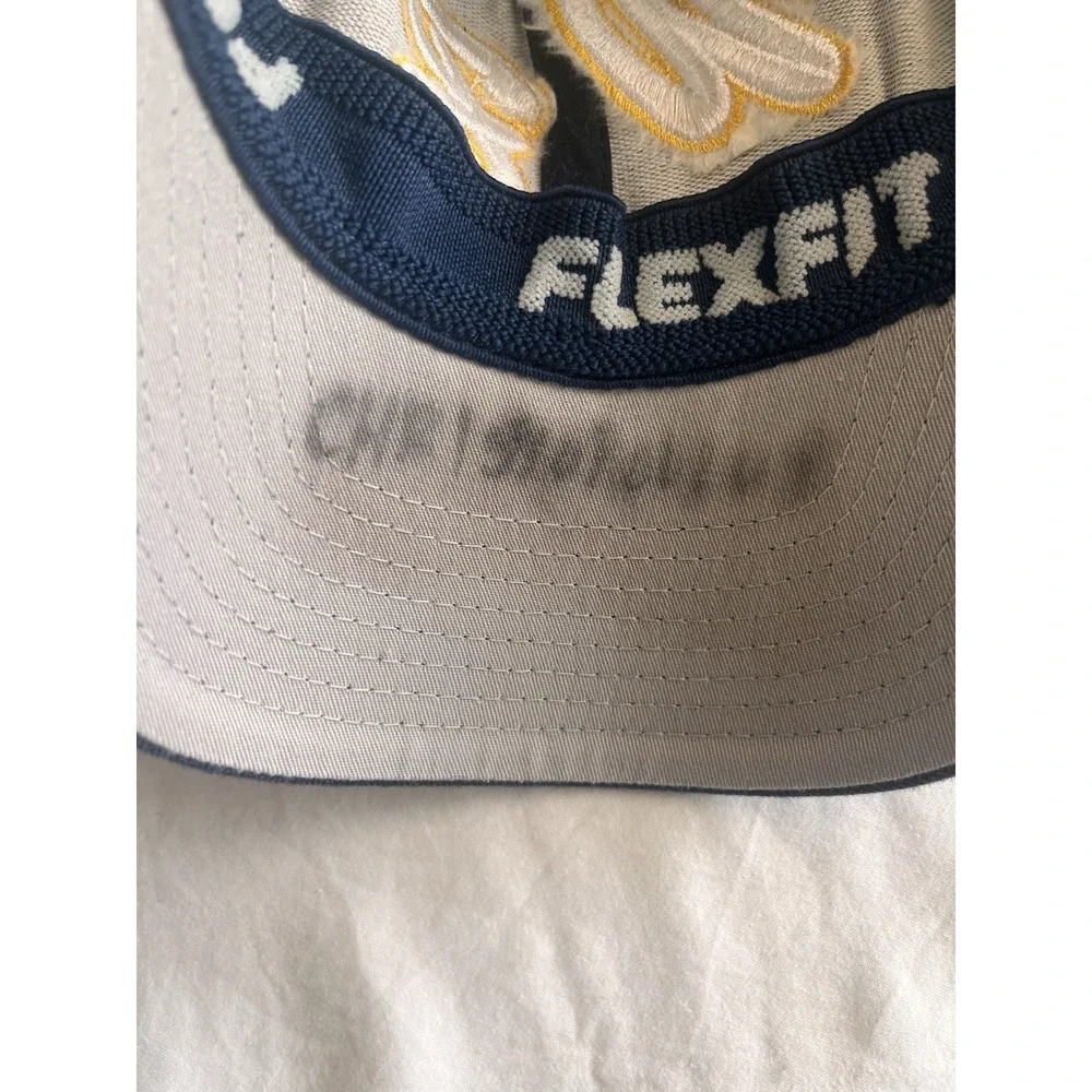 FlexFit WB Logo Ball Cap Hat Fitted S/M Baseball Gray‎